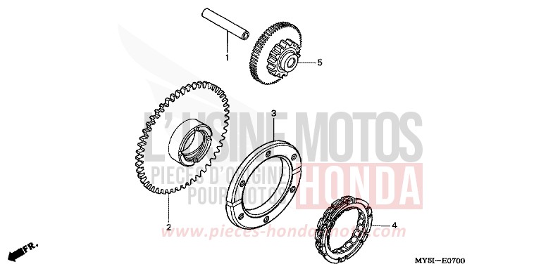 ANLASSERKUPPLUNG von CB1300 Super Bold'or ABS RICH RED METALLIC (R255) von 2002